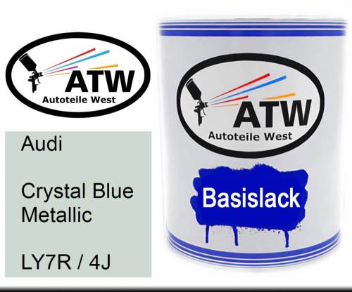 Audi, Crystal Blue Metallic, LY7R / 4J: 1L Lackdose, von ATW Autoteile West.